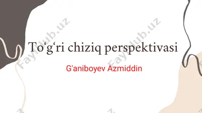tog'r'i chiziq perspektivasi — PPTX