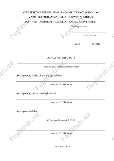 amaliyot hisoboti tatu — DOCX