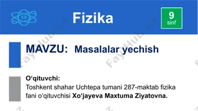 masalalar yechish — PPTX