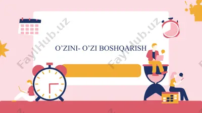 o’zini- o’zi boshqarish — PPTX