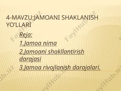 jamoani shaklanish yo’llari — PPTX