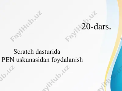 scratch dasturida pen uskunasidan foydalanish — PPTX