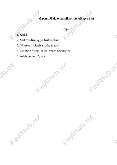 makro va mikro sotsiolingvistika — DOCX