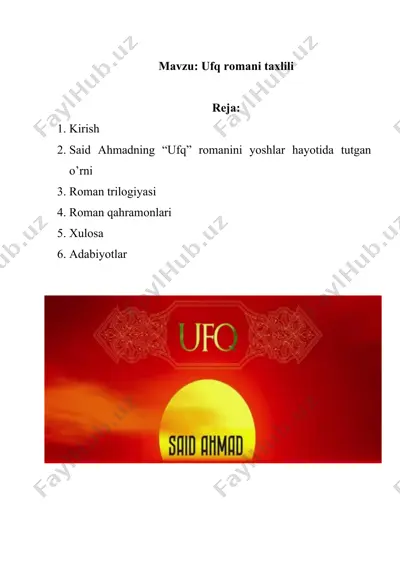 ufq romani taxlili — DOCX