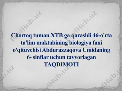 biologiya fanida laboratoriya mashg'uloti uchun taqdimot — PPTX