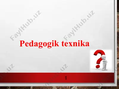 pedagogik texnika — PPTX