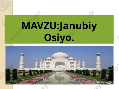 janubiy osiyo — PPTX