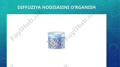 diffuziya hodisasini o‘rganish — PPTX