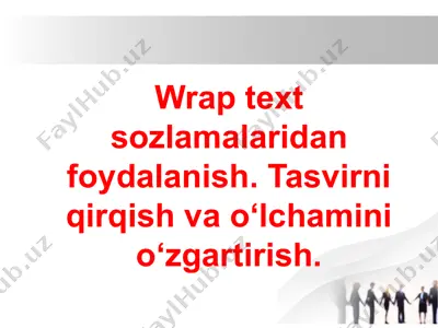 text wrapping — PPTX