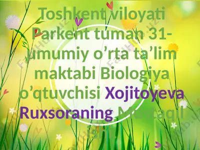 biologiya darsi: zamburug’lar dunyosi — PPTX