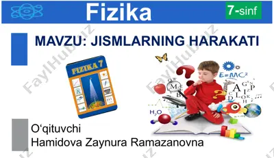 jismlarning harakati — PPTX