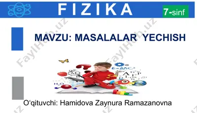 masalalar yechish — PPTX