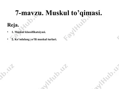 muskul to’qimasi — PPTX