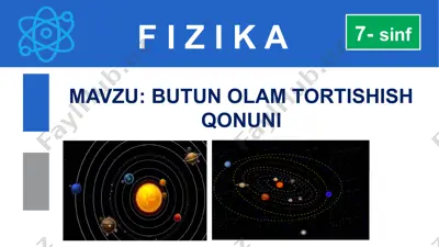 butun olam tortishish qonuni — PPTX