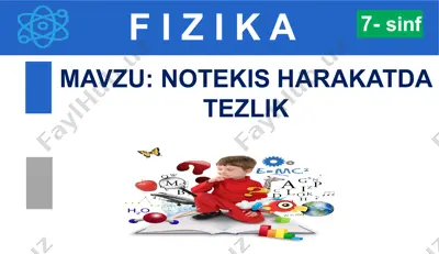 notekis harakatda tezlik — PPTX