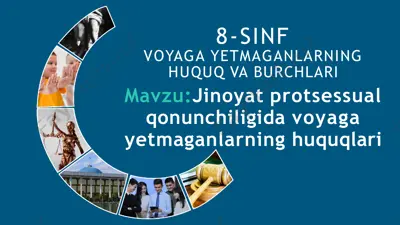 8-sinf voyaga yetmaganlarning huquq va burchlari — PPTX
