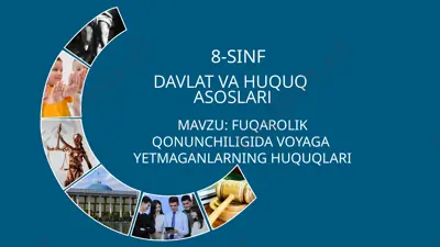 fuqarolik qonunchiligida voyaga yetmaganlarning huquqlari — PPTX