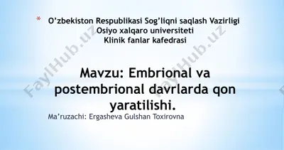 qon yaratilishi — PPTX