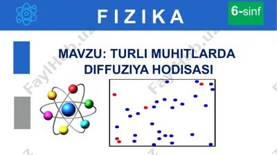 fizika mavzusidagi "turlararo muhitlarda diffuziya hodisasi" — PPTX