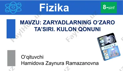 zaryadlarning o‘zaro ta’siri. kulon qonuni — PPTX