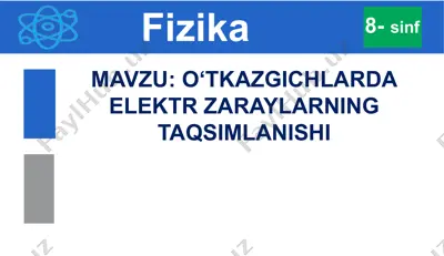 elektr maydon kuchlanishi formulasi va kattaliklariga ta'sir — PPTX