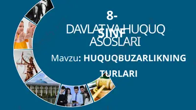 huquqbuzarlikning turlari — PPTX