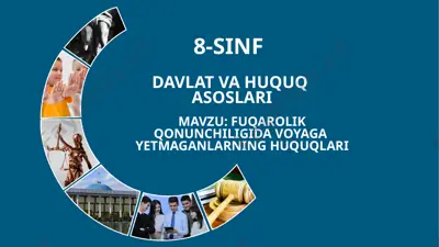 fuqarolik qonunchiligida voyaga yetmaganlarning huquqlari — PPTX