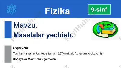 avtomobil benzin sarfini hisoblash — PPTX