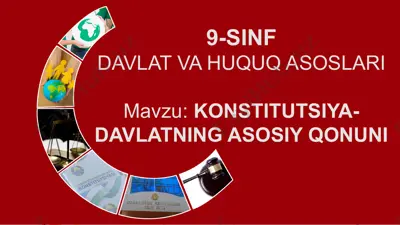 konstitutsiya-davlatning asosiy qonuni — PPTX