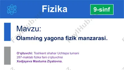 olamning mexanik manzarasi — PPTX