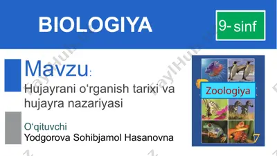 hujayrani o‘rganish tarixi va hujayra nazariyasi — PPTX