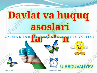 ish vaqti va dam olilish vaqti — PPTX