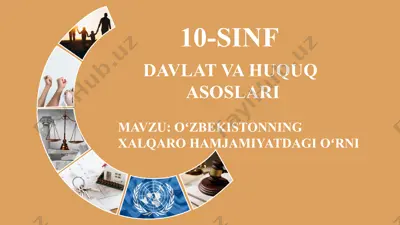 o‘zbekistonning xalqaro hamjamiyatdagi o‘rni — PPTX