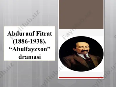 “abulfayzxon” dramasi — PPTX