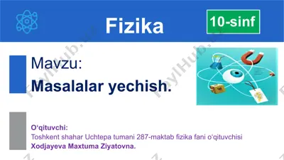 harakatlanayotgan gazlar va suyuqliklarda bosimning tezlikka bog‘liqligidan texnikada foydalanish — PPTX