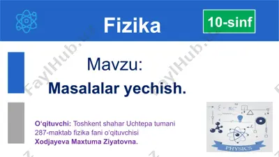 fizika masalalar to'plami — PPTX