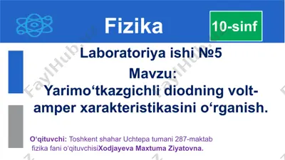 laboratoriya ishi №5 — PPTX