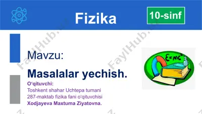 masalalar yechish — PPTX