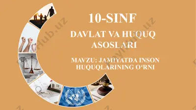 jamiyatda inson huquqlarining o'rni — PPTX
