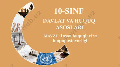 inson huquqlari va huquq ustuvorligi — PPTX