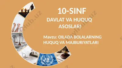 oilada bolalarning huquq va majburiyatlari — PPTX