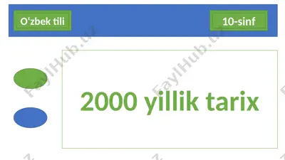 10-sinf o‘zbek tili 2000 yillik tarix — PPTX