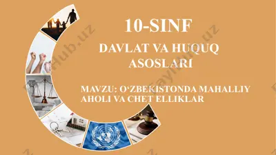 o‘zbekistonda mahalliy aholi va chet elliklar — PPTX