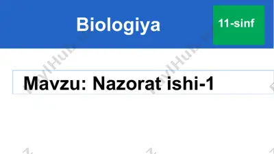 biologiya diktant — PPTX