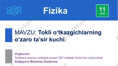 tokli o‘tkazgichlarning o‘zaro ta’siri — PPTX