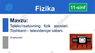 teleko‘rsatuvlar amalga oshiriladigan qurilmaning sodda blok-sxemasi, televideniye tarixi — PPTX