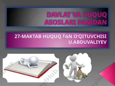 davlat va huquq asoslari fanidan — PPTX