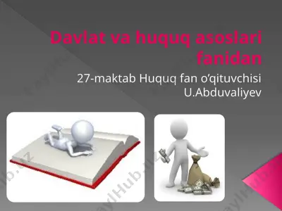 davlat va huquq asoslari fanidan — PPTX