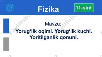 yorug‘lik energiyasi oqimi — PPTX