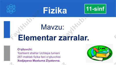 elementar zarralar — PPTX